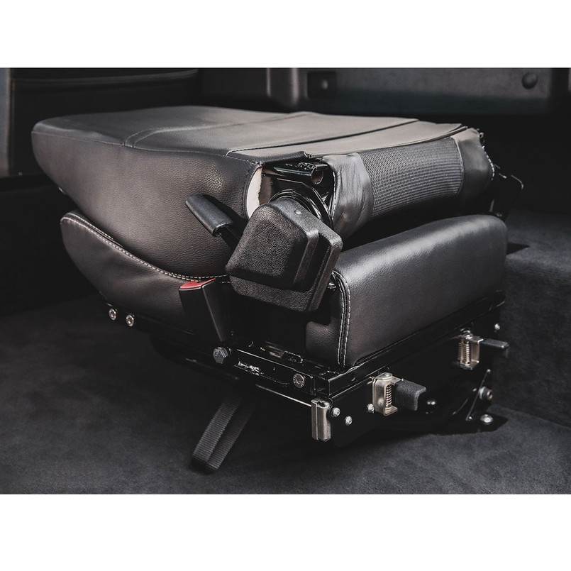 EXT053-LH - Premium Lock and Fold Load Space Seat for Land Rover Defender - Left Hand - by Exmoor Trim - Comes in Multiple Trim Options Image 3