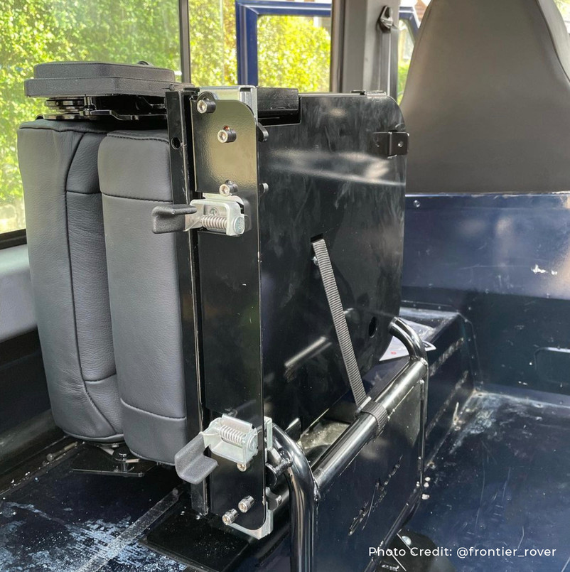 EXT053-LH - Premium Lock and Fold Load Space Seat for Land Rover Defender - Left Hand - by Exmoor Trim - Comes in Multiple Trim Options Image 10