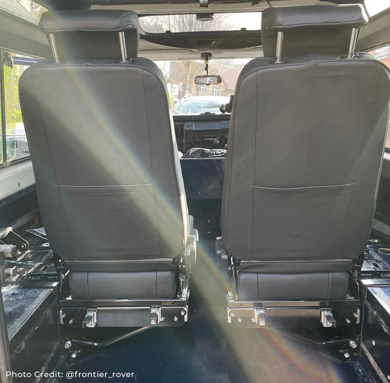 EXT053-RH - Premium Lock and Fold Load Space Seat for Land Rover Defender - Right Hand - by Exmoor Trim - Comes in Multiple Trim Options Image 11