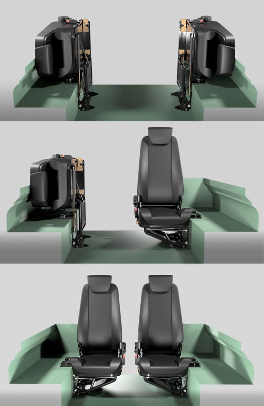EXT053-RH - Premium Lock and Fold Load Space Seat for Land Rover Defender - Right Hand - by Exmoor Trim - Comes in Multiple Trim Options Image 13
