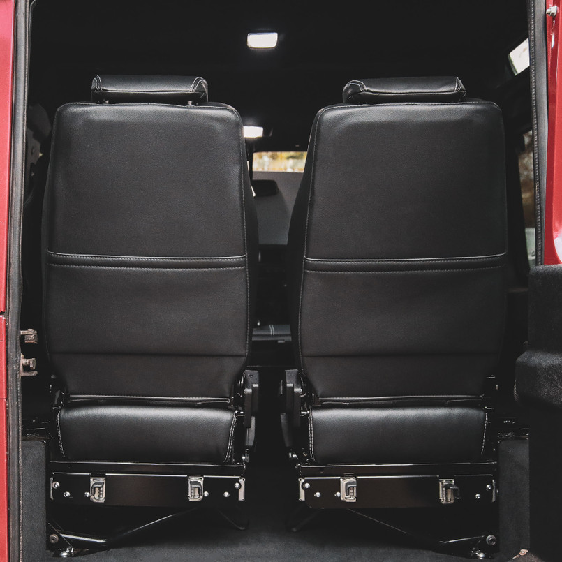 EXT053-RH - Premium Lock and Fold Load Space Seat for Land Rover Defender - Right Hand - by Exmoor Trim - Comes in Multiple Trim Options Image 5