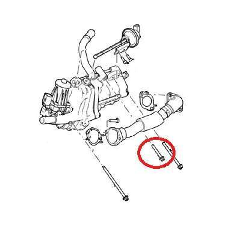 LR012201 - Bolt for EGR - M6 x 45mm - For 3.0 TDV6 Gen2 - Land Rover and Range Rover Vehicles Image 1