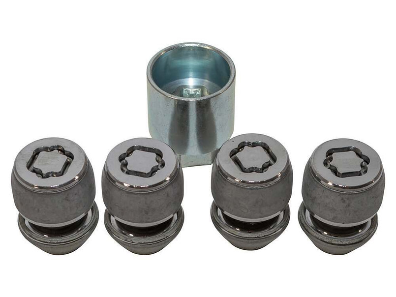 LR086417 - Freelander 2, Range Rover Evoque Mk 1, Velar and Discovery Sport Alloy Locking Wheel Nut Set in Chrome Image 1