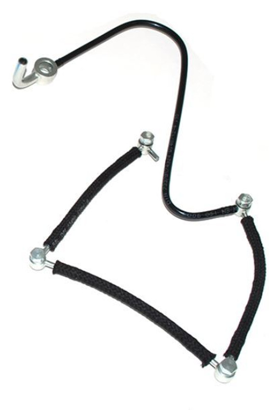 MJN100910 - Injector Leak Off Pipe for 300TDI - Defender, Discovery 1 and Range Rover Classic - Aftermarket Option Includes Banjo Bolt Kit Image 1