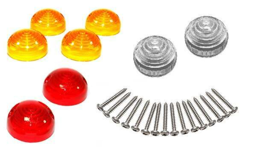 LRC2405 - Lens and Stainless Steel Screw Vehicle Kit for Defender up to 1994 and Series 2A & 3 - Aftermarket and Lucas Branded Available Image 1