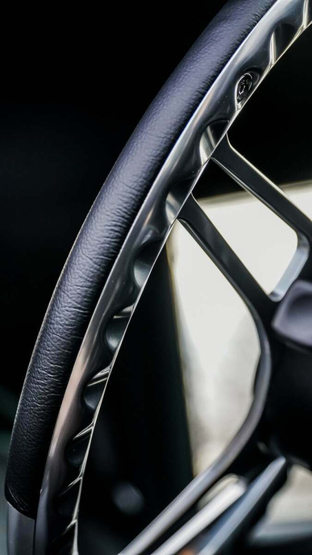 BEDROCKBUNDLE - Bedrock Aluminium and Leather Steering Wheel from Exmoor Trim for Land Rover Defender and Series IN STOCK FOR INSTANT DISPATCH Image 6