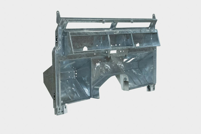 LRC9877 - Shielder Galvanised Bulkhead for Land Rover Series 2 88/109 - Heavy Duty Single Skin 1.5mm Bulkhead Image 3