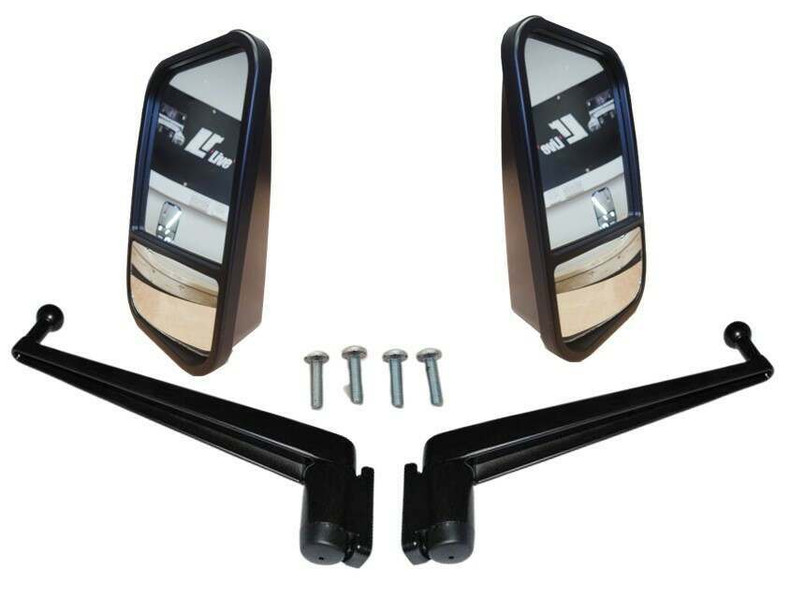 LRC10068 - Gloss Black Blind Spot Mirror Set - Suits all Land Rover Defender Models 1987-2016 - Available with Standard or Extended Mirror Arms - BACKORDERED NO ETA Image 3