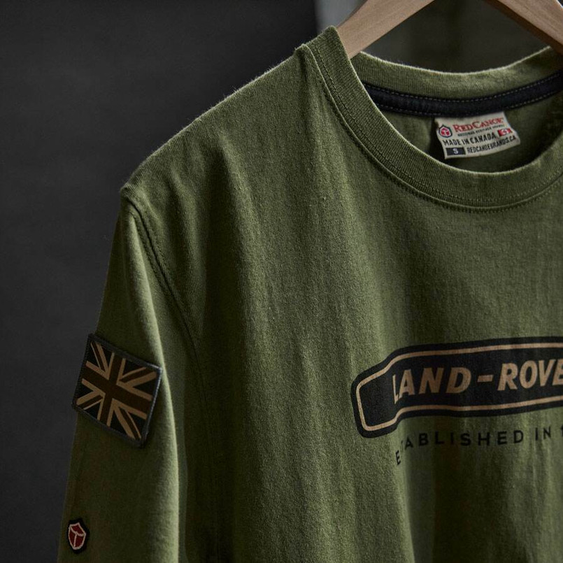 EXT550 - Land Rover Series 3 Short Sleeve T-Shirt - Khaki Image 3
