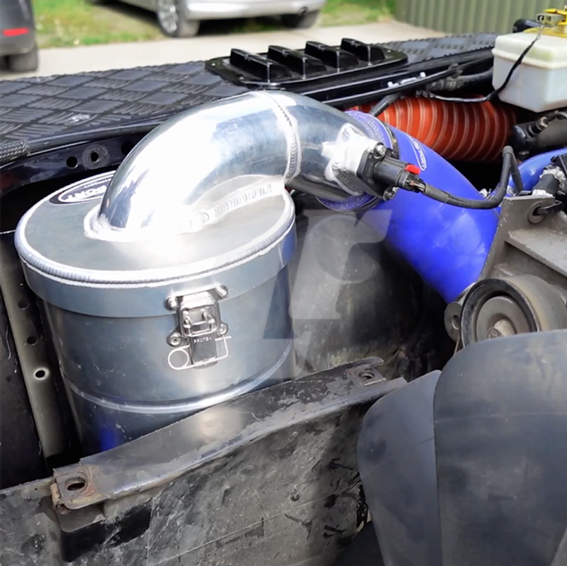 AS293 - Cylinder Air Filter Housing with Wing Connection Kit - High Intake Connection (For RHD and LHD) - Land Rover Defender Puma TDCi - by Allisport Image 3