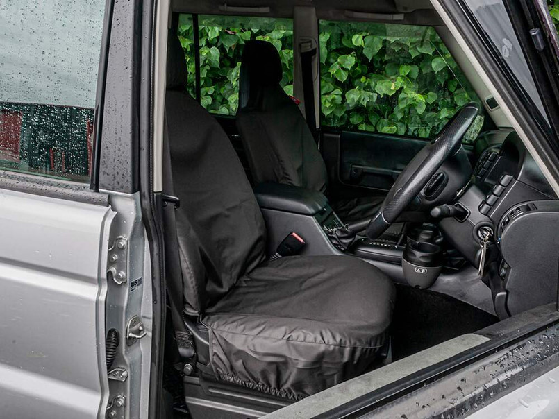 DA3662 - Waterproof Front Seat Covers (Pair) - Land Rover Discovery 2 - available in Black, Grey and Sand Image 1