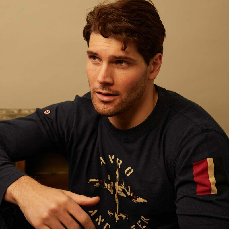 EXT550 - Avro Lancaster Long Sleeve T-Shirt - Navy - by Exmoor Trim Image 4