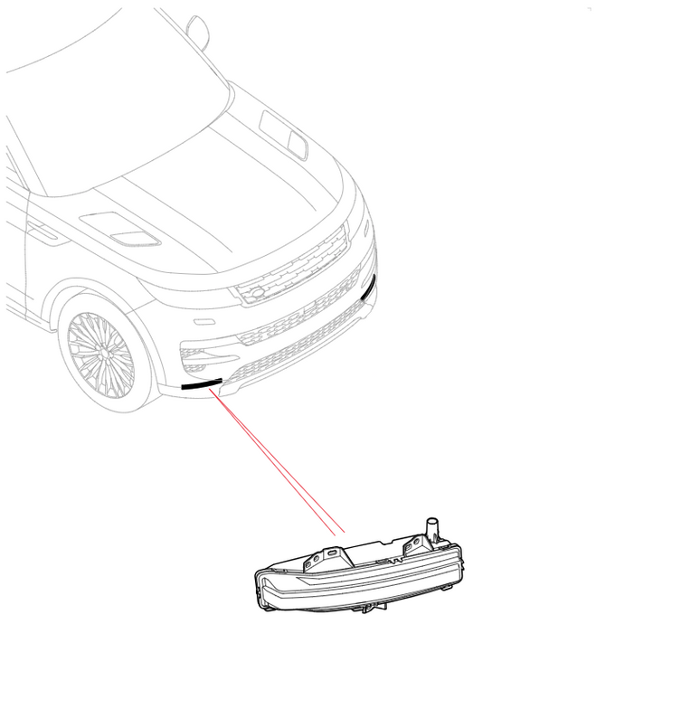 451123656 - Front Fog Lamp - Right - L461 Range Rover Sport 2023 onwards - Genuine Land Rover Image 1
