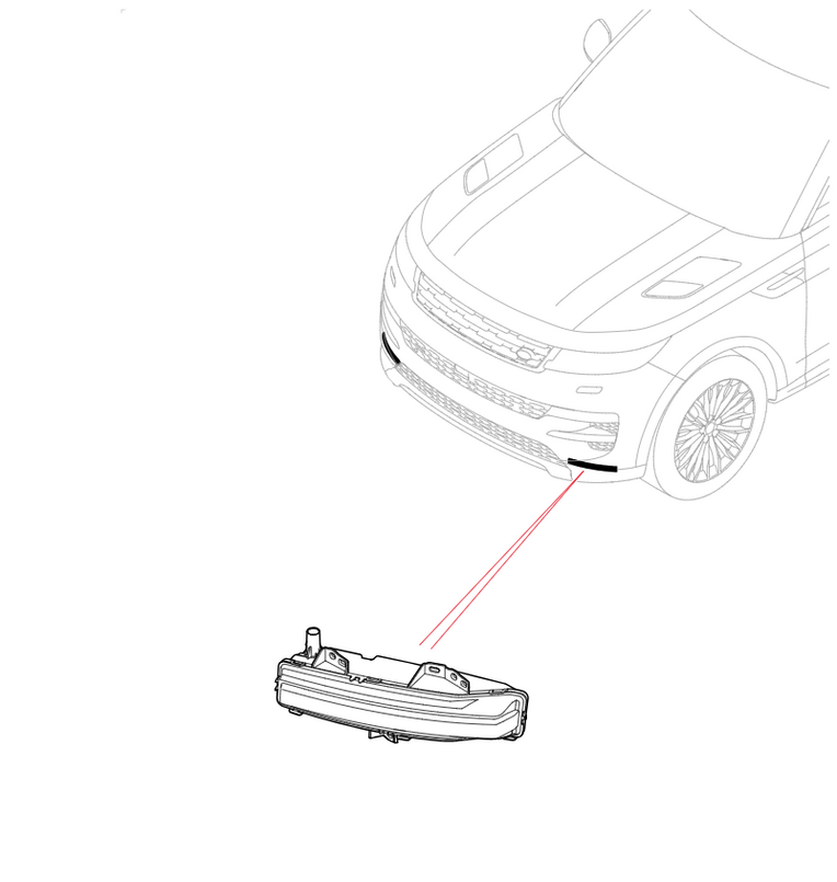 451123657- Front Fog Lamp - Left - L461 Range Rover Sport 2023 onwards - Genuine Land Rover Image 1