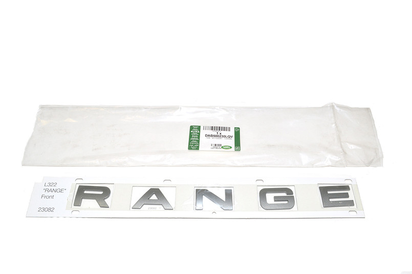 DAB500230LQV - Hood Lettering with Template for Range Rover L322 - Brunel - Spells R A N G E Image 1