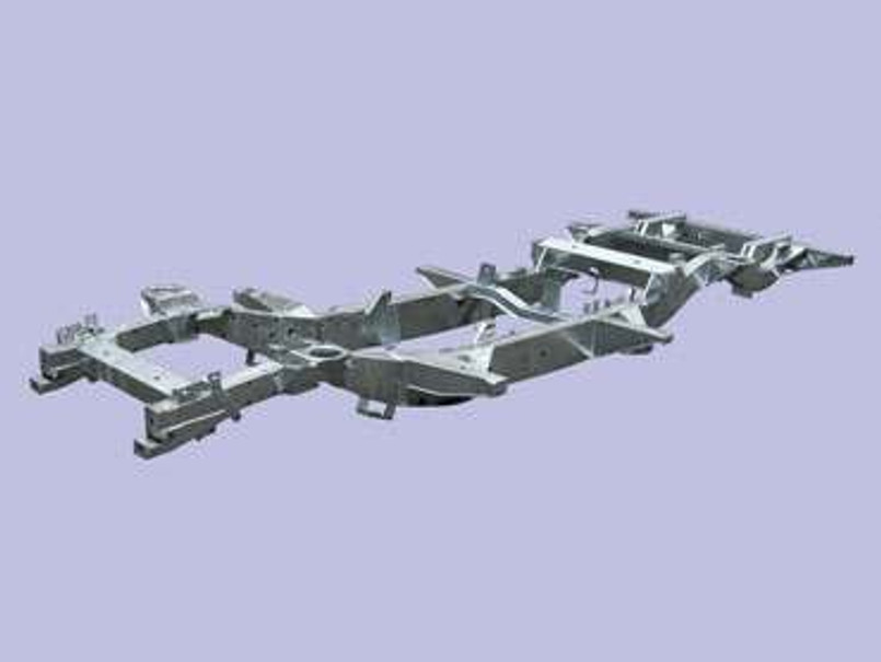 KVD500730 - Full Galvanised Defender Chassis - For Defender 110 from 1998 - Produced by Richards Chassis Image 2