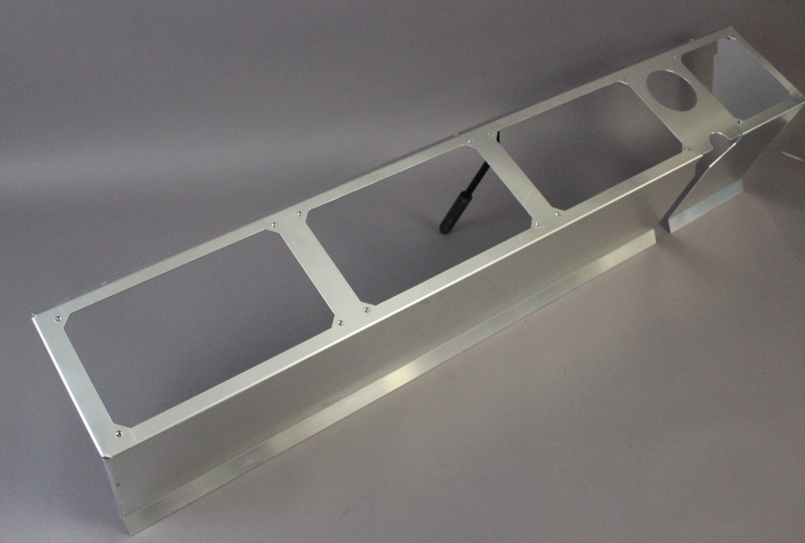 AS134-RHD - Lightweight Competition Style Aluminium Dash for Land Rover Defender - Right Hand Drive in Silver - By Allisport Image 2