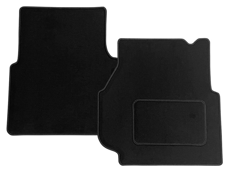 DA3984BLACK - Front Carpet Mat Set - Land Rover Defender with R380 Gearbox - Right Hand Drive Image 1