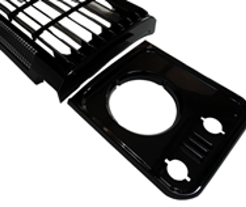 DEFGRILLESET - 3-Piece Black Grille & Headlamp Case Kit for Land Rover Defender Image 2