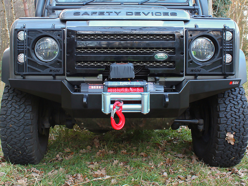 DA3803 - Stepped Winch Front Bumper - Defender 1983-2016 - by Safety Devices Image 2