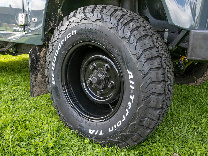 DA4951 - Steel Wheel 8x16 Smooth / Black - Land Rover Defender 1983-2016 Image 4