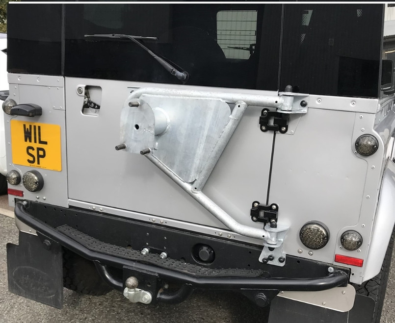 JWP4001 - Galvanised Swingaway Spare Wheel Carrier for Land Rover Defender 1983-2016 Image 2