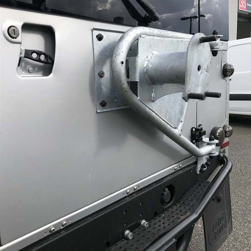 JWP4001 - Galvanised Swingaway Spare Wheel Carrier for Land Rover Defender 1983-2016 Image 3