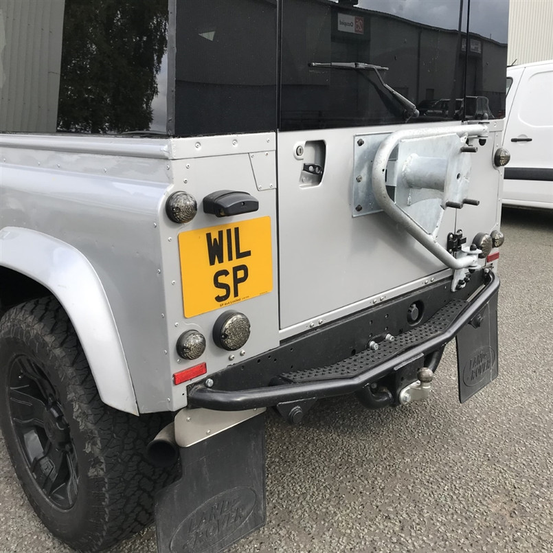 JWP4001 - Galvanised Swingaway Spare Wheel Carrier for Land Rover Defender 1983-2016 Image 1