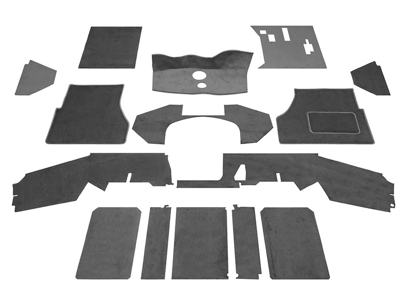 DA4910GREY - Front Carpet Set - LT77 Land Rover Defender 1983-1993 - For RHD Vehicles only Image 1