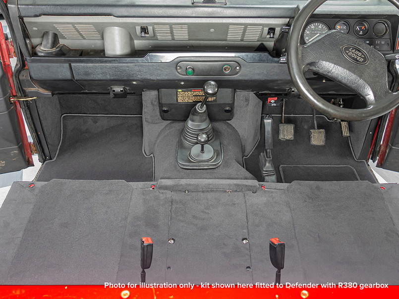 DA4910GREY - Front Carpet Set - LT77 Land Rover Defender 1983-1993 - For RHD Vehicles only Image 4