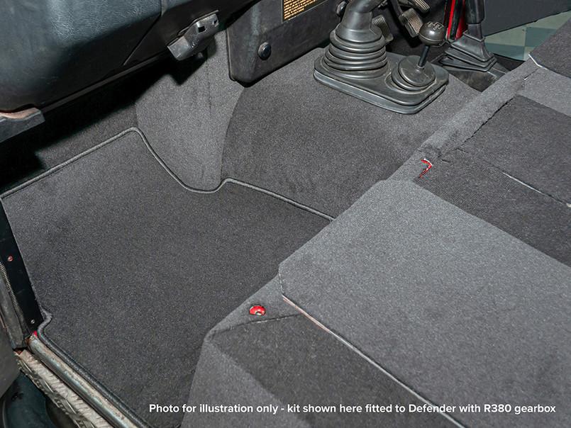 DA4910GREY - Front Carpet Set - LT77 Land Rover Defender 1983-1993 - For RHD Vehicles only Image 2