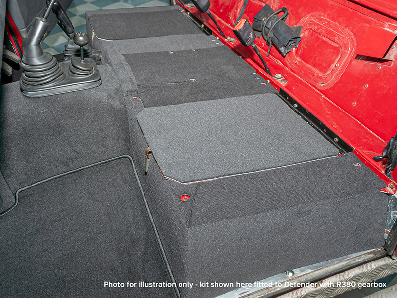 DA4910GREY - Front Carpet Set - LT77 Land Rover Defender 1983-1993 - For RHD Vehicles only Image 5