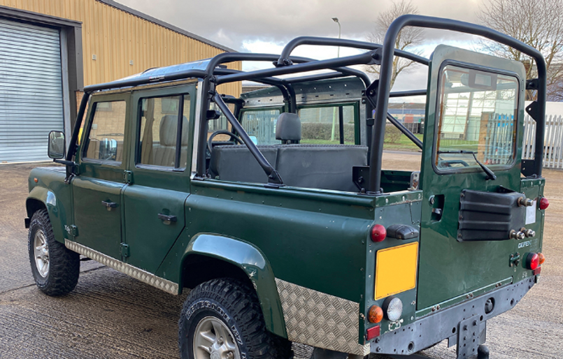RBL3087SSSFWD - 10-Point External/Internal Multi-point Bolt-In Roll Cage - Land Rover Defender 110 Soft Top - 5 Door - 1983-2016 - with Forward Facing Seats - by Safety Devices Image 5