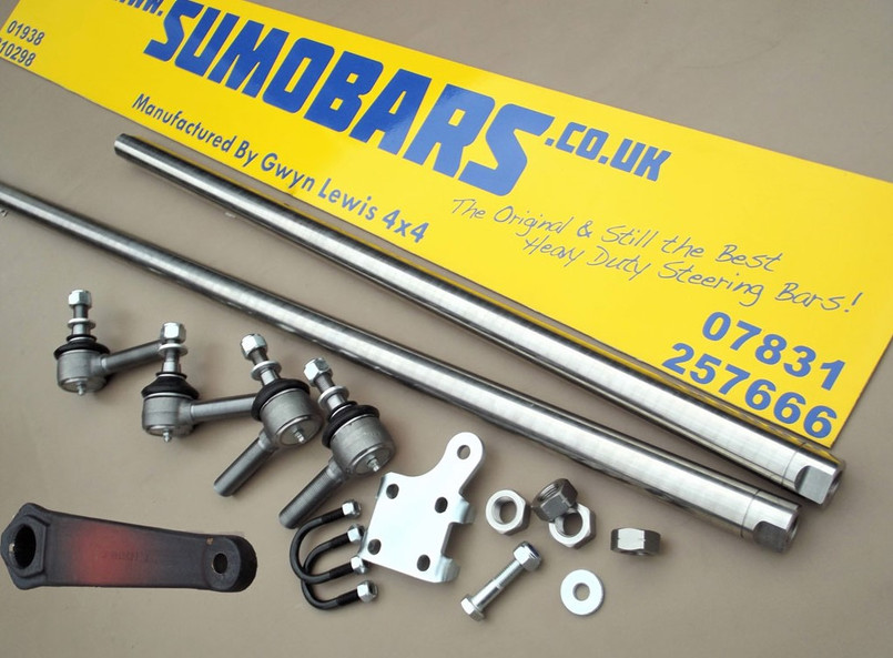SUMO-SS-130 - Stainless Steel Drop Arm Conversion Kit & track Rod for Land Rover Defender - Right Hand Drive Image 1