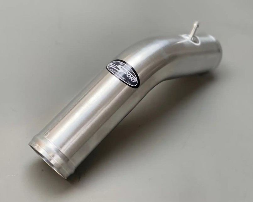 AS02 - Hard Boost Pipe for Land Rover Defender TD5 - In Silver Aluminium - By Allisport Image 1