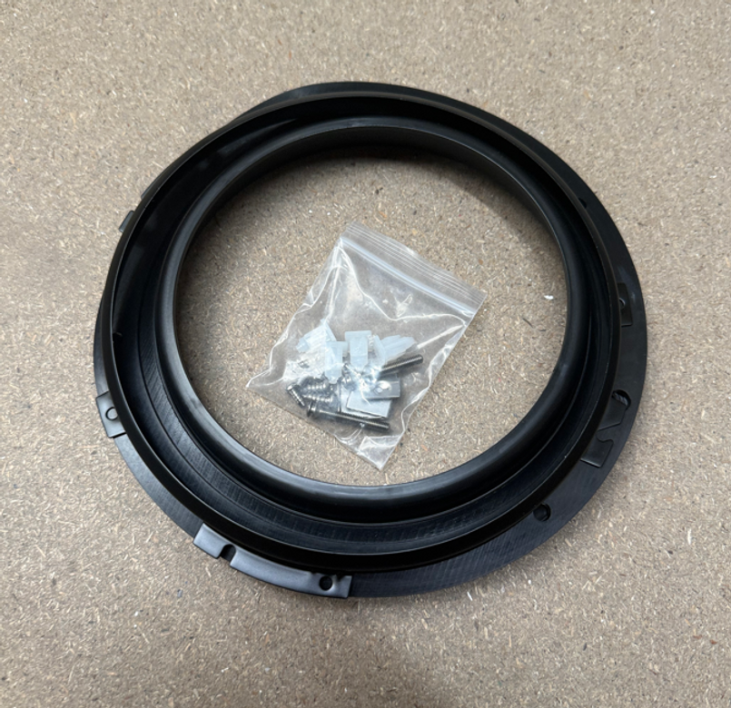 DA1158SS - Stainless Steel Headlamp Fitting Kit and Ring - 7"  With Black Ring - For all Defender, Series and Range Rover Classic Image 2
