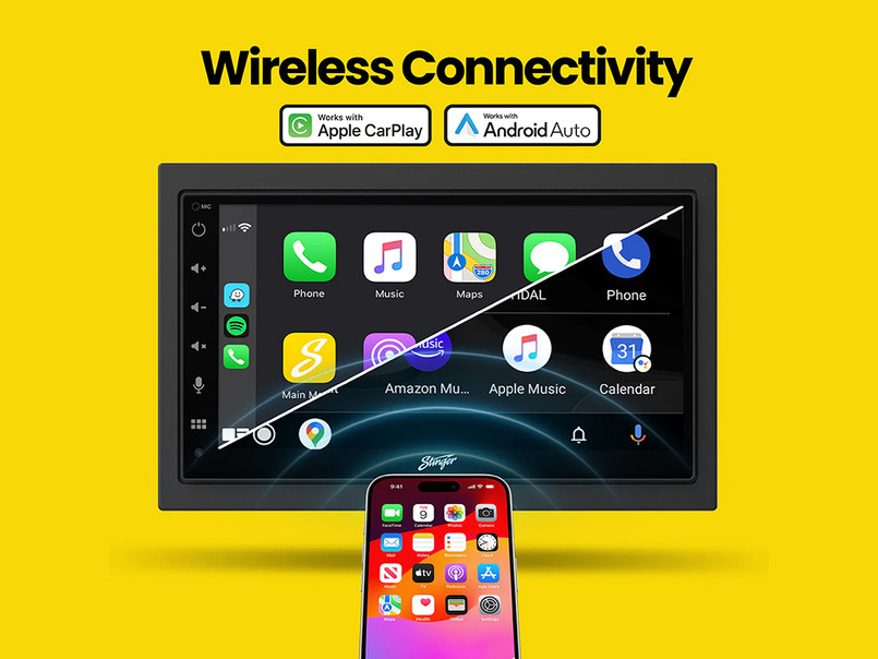 DA4996 - Stinger 2 DIN Head Unit - IE268 6.8" Touchscreen Infotainment System Image 3