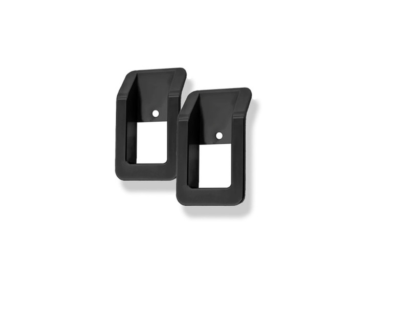 LRC1793 - ORP73 Pair of Internal Door Locking Peg Surrounds - Anodised Black - Land Rover Defender 1987-2016 - by Optimill Image 1