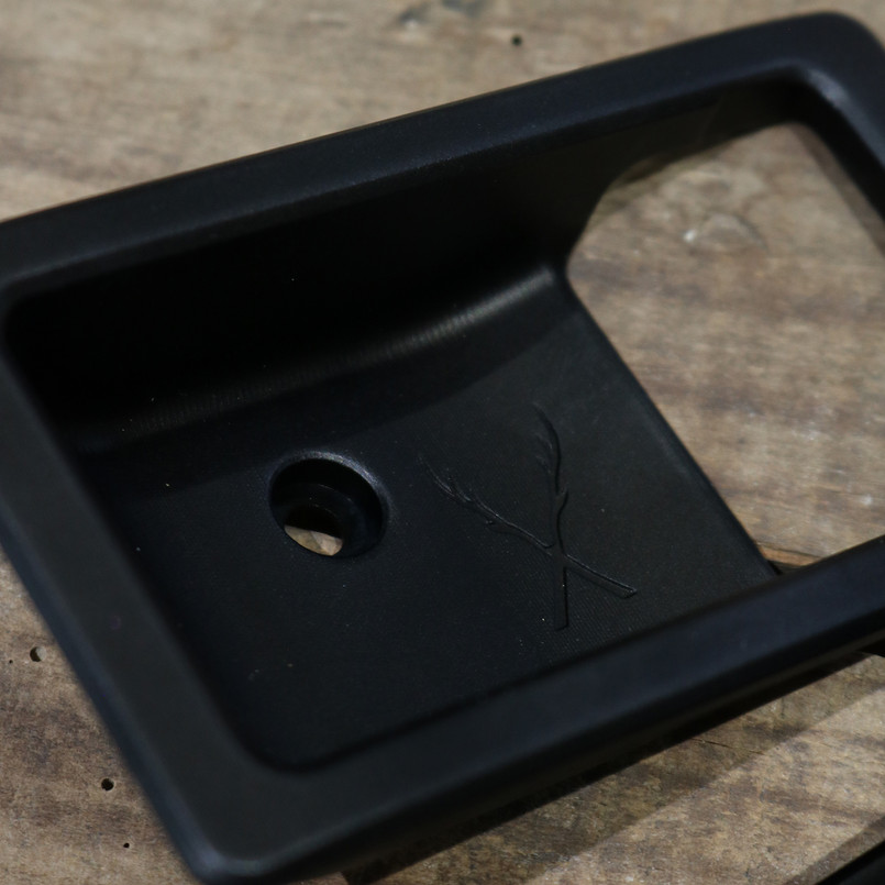 EXT014-184 - Billet Aluminium Interior Door Lever Surround - Black (Pair) - by Exmoor Trim Image 3