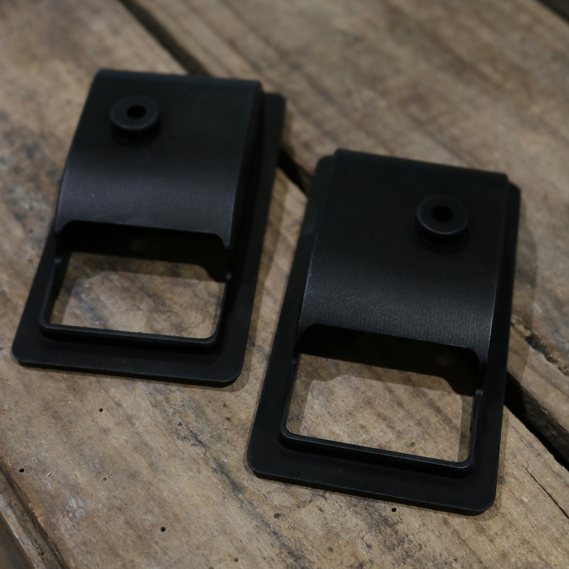 EXT014-184 - Billet Aluminium Interior Door Lever Surround - Black (Pair) - by Exmoor Trim Image 4