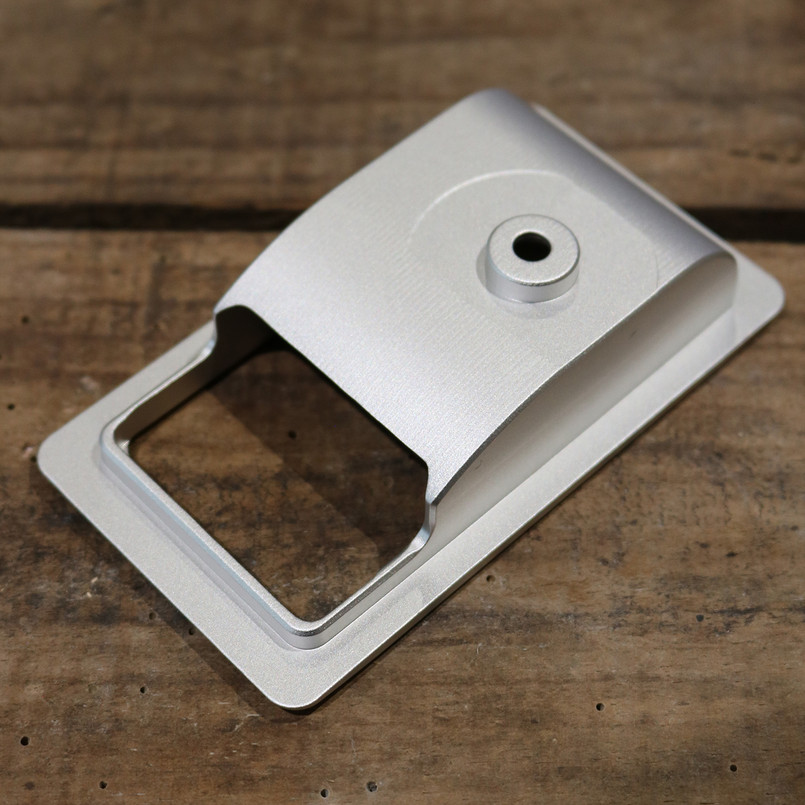 EXT014-185 - Billet Aluminium Interior Door Lever Surround - Silver (Pair) - by Exmoor Trim Image 3
