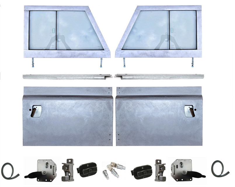 LRC10845 - Defender Front and Tailgate Half Door Conversion Kit - Pair of Front Doors to Fit Series 3 Doors to your Defender - Half Tailgate Door - All Fixings Included Image 3
