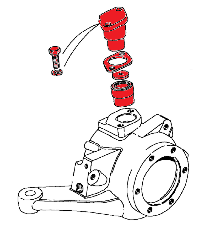 LRC10853 - Swivel Housing Upper Pin Kit - Defender up to 1993 (Chassis Number KA930455 ) Image 2