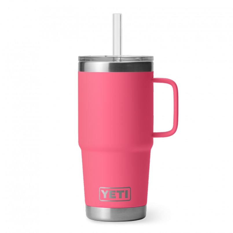 EXT00117 - Yeti Rambler 25 oz (710 ml) Straw Mug - Black or Tropical Pink colours available - by Exmoor Trim Image 1