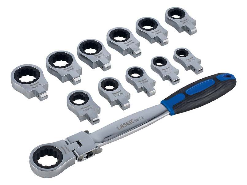 DA7590 - Multi-Head Ratchet Spanner Set - by Laser Image 1