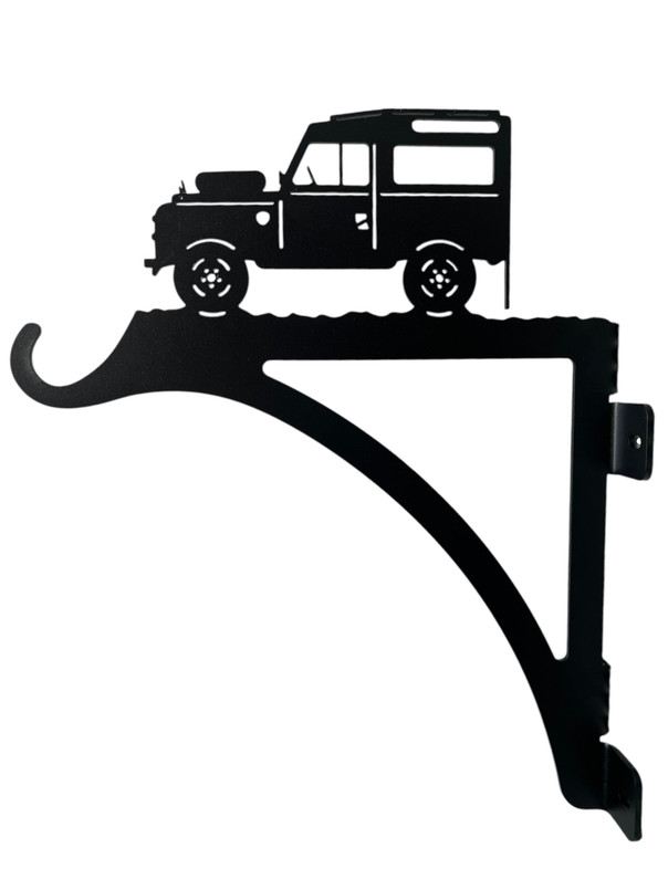 YRM476-88 - Hanging Basket Bracket - 3mm Mild Steel - Land Rover Series Image 1