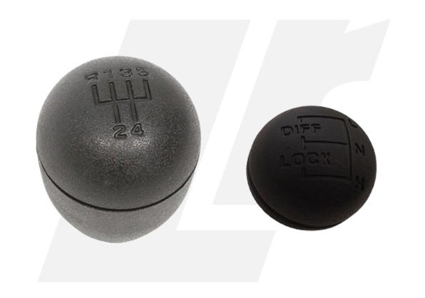 LRC10967 - Gear and Transfer Knob Set - Gearbox and Diff Lock - Defender with LT77 Gearbox Image 1