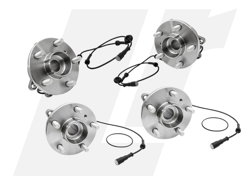 TAY100060 and TAY100050 - Set of Front & Rear Hub Assemblies for Discovery 2 - OEM - Includes Front ABS Sensor (SSW500020) for TD5 or V8 Disco 2 Image 1