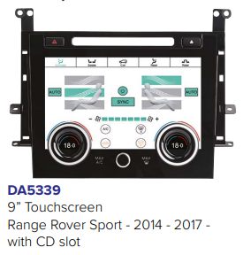 DA5339 - 9" Touchscreen Climate Control Upgrade Panel - Range Rover Sport - 2014 - 2017 - with CD slot Image 3