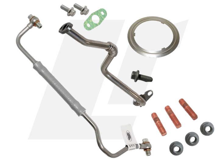 LRC11001 - LR042752 Turbo Fitting Kit - Includes Oil Feed & Return Hoses - Defender 2.2 Puma TDCi Image 1